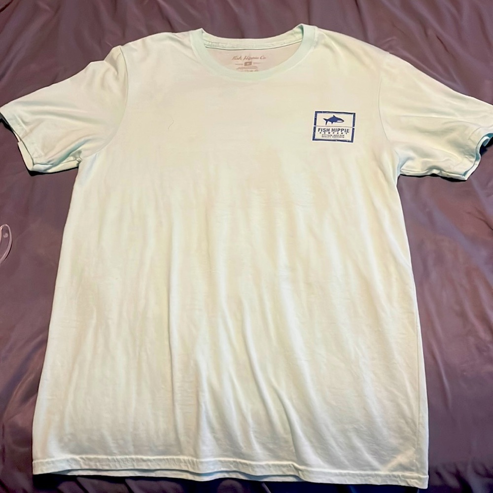 Blue fish hippie t shirt